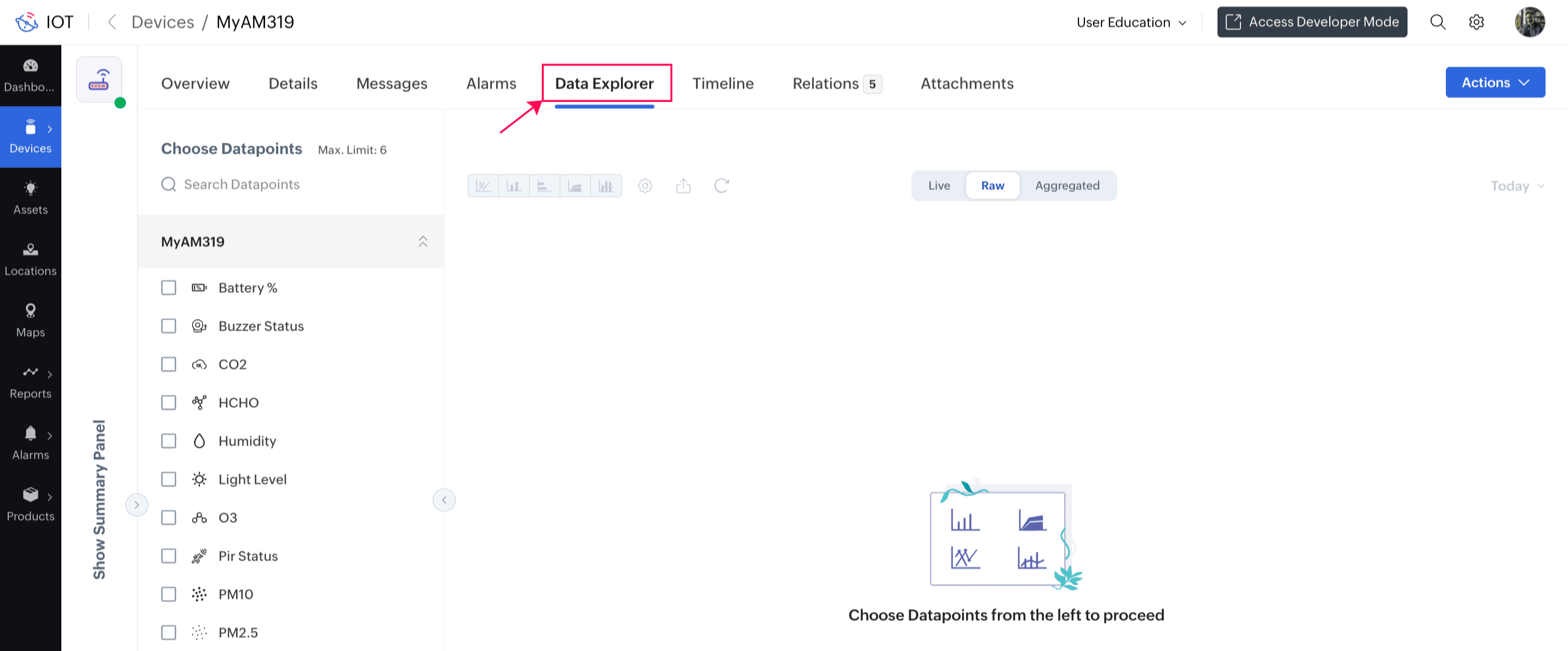 Data Explorer Tab